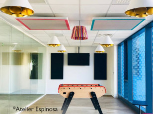 Des panneaux acoustiques design et écologiques pour des bureaux à Lyon (69)