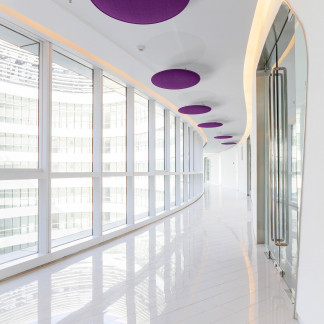Panneau acoustique design pour des centres commerciaux, des collectivités, des halls d'accueil